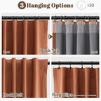 Terracotta Linen 100% Blackout Curtains - Image 2