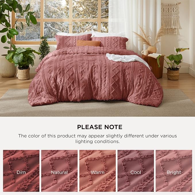 Bedsure Tufted Boho Comforter Set Twin Size - Image 7