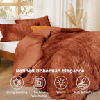 Bedsure Tufted Boho Comforter Set King Size - Image 2