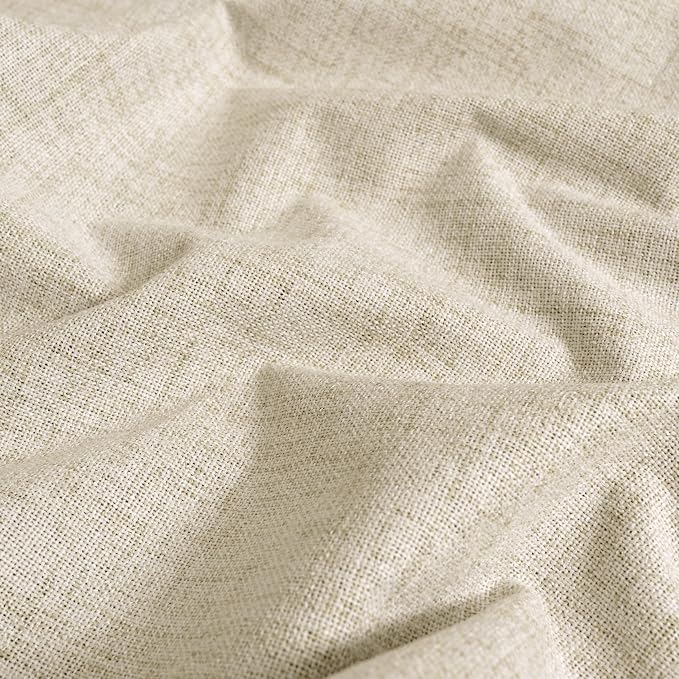 YoungsTex Warm Beige Linen Blackout Curtains - Image 8