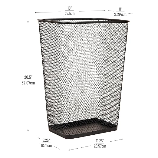 Mind Reader Executive Waste Paper Bins, 10 Gallon, Solid Bottom, Non Slip Pads - Image 3