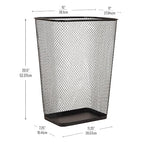 Mind Reader Executive Waste Paper Bins, 10 Gallon, Solid Bottom, Non Slip Pads - Image 3