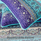 WONGS BEDDING Boho Quilts Queen Size, 3 Pieces Bedspread Bedding Set, - Image 4
