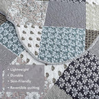 Etwel Lightweight Patchwork Queen Size Quilt Set - Image 5