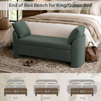 Usaint 58.3" Upholstered Storage Ottoman Bench - Image 5