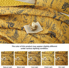 JANZAA Quilts Queen Size, Ginger Qulit Bedspread Floral Bedding Set 3 Pcs | - Image 4