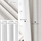 Joywell 100% Blackout Linen Curtains 84 Inch Long - Image 5