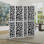 Roundhill Furniture Aurra 4-Panel Wood Room Divider, Folding Portable Partition - Image 3