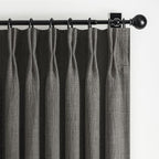 Dark Grey Blackout 84 Inch Curtains by PleatedDrapes