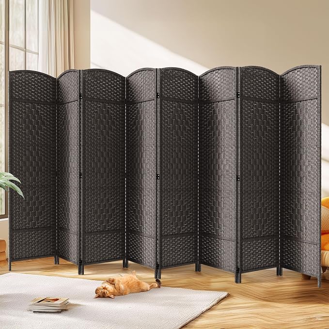 8 Panel Room Divider, Privacy Screen & Room Separation, Extra Wide | Paper by Jostyle