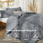 Bedsure Tufted Boho Comforter Set Queen Size - Image 4