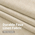 YoungsTex Natural Linen Blackout Curtains 72 Inch Length - Image 5