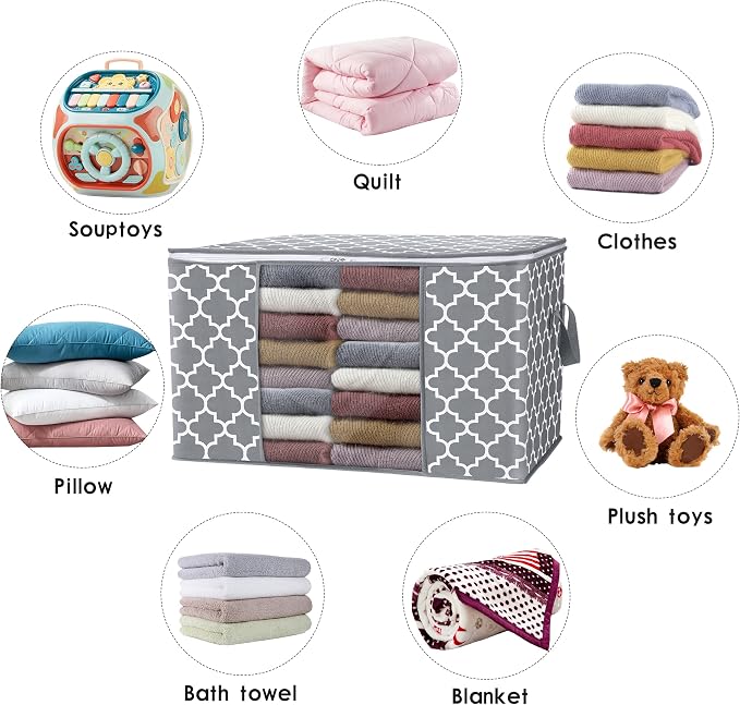Storage Bags 100L 2Pack Clothes Organization and Storage Containers | Large - Image 5