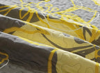 Home Collection Quilt Bedspread Set Over Size Flowers Printed Grey Yellow - Image 2