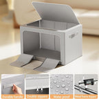 Clothes Storage Bins with Metal Frame Foldable Storage Box Clothes Organizers - Image 5