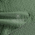 FLYMME King Size Quilt Bedding Set Olive Green Lightweight Bedspreads - Image 6