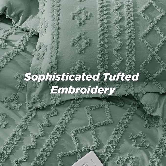 Bedsure Tufted Boho Comforter Set Full Size - Image 5