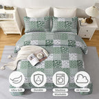 Mybedsoul Boho Quilts Queen Size, Patchwork Reversible Bedding Set, 3 Pieces - Image 3