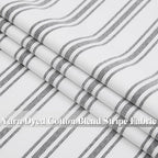 ZJDECOR Black Striped Full Blackout Cotton Blended Curtains, Isolate Light and - Image 7