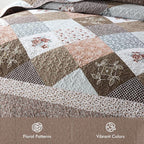 Etwel Lightweight Patchwork King Size Quilt Set - Image 2