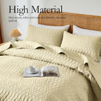 akkialla Twin Size Quilt Bedding Set, Butter Yellow Lightweight Microfiber Soft - Image 3