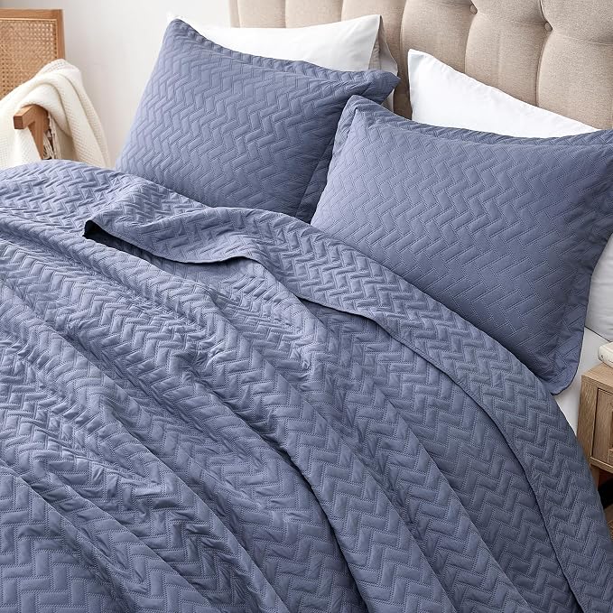 Hansleep Greyish Blue Quilt Queen Size - Image 3