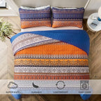 WONGS BEDDING Boho King Quilt Bedding Set, 3 Pieces Bedspread, Breathable - Image 3