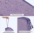 FYY Electronic Organizer, Travel Tech Pouch Bag Cable Organizer Dark Purple | - Image 4