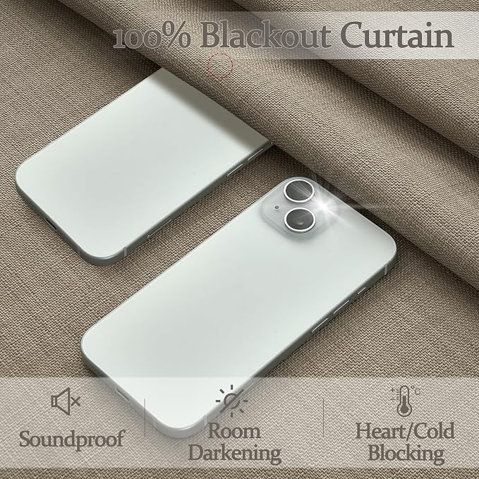 Extra Wide Blackout Curtains 70 x 96 Inches Long - Image 3