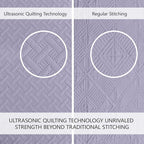 FLYMME Twin Quilt Set, Lightweight Lavender Bedspreads, Basket Weave Pattern - Image 5