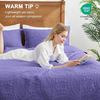 Love's cabin Quilts for Full Bed Deep Purple Bedspreads Bedding Set - Image 4