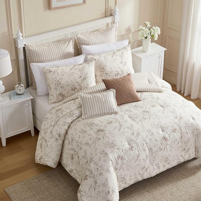 Laura Ashley - Reversible Cotton Twin Comforter Set - Image 3