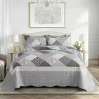 Etwel Lightweight Patchwork King Size Quilt Set by Unknown