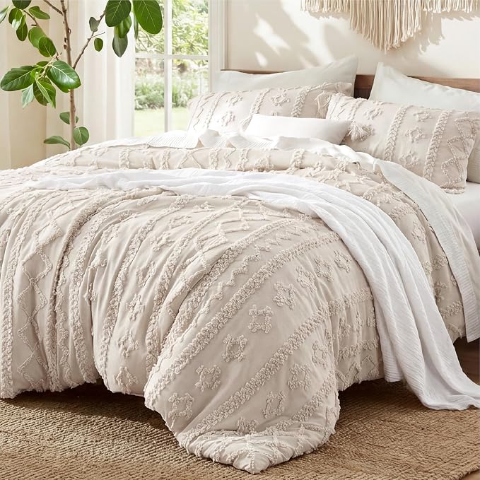 Bedsure Tufted Boho Comforter Set Full Size by Unknown
