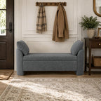 Usaint 58.3" Upholstered Storage Ottoman Bench - Image 7