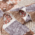 Full/Queen Size Quilt Set 3 Pieces Lightweight Reversible Bedspread-90''x98'' - Image 6