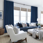 Navy Blue Blackout Curtains 90 Inch Length - Image 6