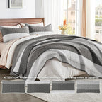 California King Quilt Set Dark Grey, 3 Pieces Bedspreads | Ultra Soft - Image 6