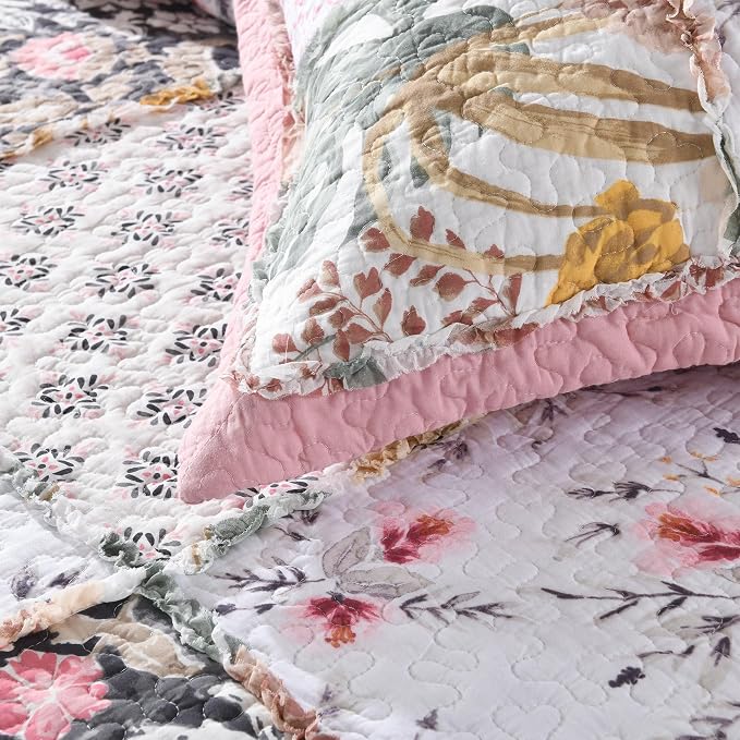 Etwel 100% Cotton Patchwork Queen Size Quilt Set - Image 9