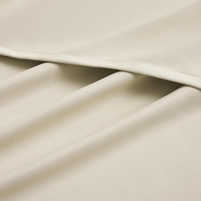 Back Tab Curtains 96 Inches Long Cream Beige - Image 6