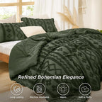 Bedsure Tufted Boho Comforter Set King Size - Image 4