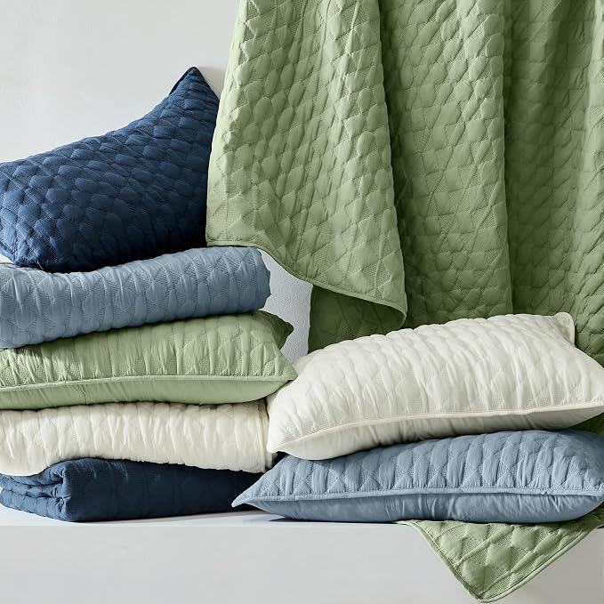 WDCOZY Light Blue Quilt King Size Bedding Set - Image 6