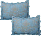 Home Soft Things Damask 4 Piece Bedspread Set, Scalloped Edge Reversible - Image 4