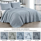 Chezmoi Collection Kingston Queen Size Bedspread Set, 3-Piece Cool Gray - Image 5