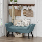 Velvet Bed Bench, Upholstered Entryway Ottoman Bench Seat - Image 6