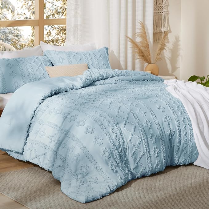 Bedsure Tufted Boho Comforter Set Full Size - Image 2