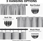 Deconovo Faux Linen 100% Blackout Curtains - Image 5