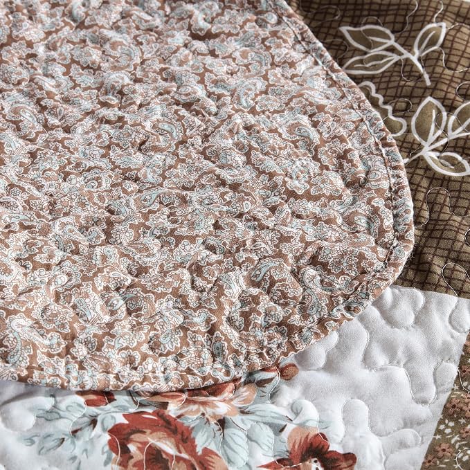 Etwel Lightweight Patchwork King Size Quilt Set - Image 6