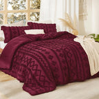 Bedsure Tufted Boho Comforter Set King Size - Image 2