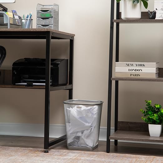 Mind Reader Mesh Trash Can, Square Wastebasket - Image 2